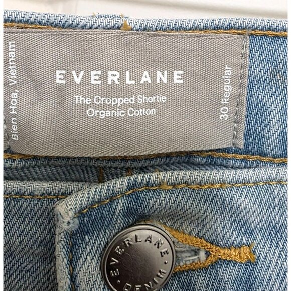 Everlane Women's Cropped Shortie Organic Cotton Light Wash Jeans Size 30 - Picture 6 of 8